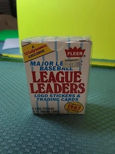 1987 SEALED PACK WALGREEN'S MAJOR LEAGUE BASEBALL LEAGUE LEADERS - Picture 1 of 9