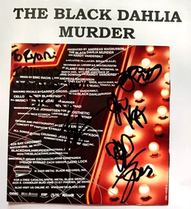 The Black Dahlia Murder Hand Signed CD Slip Cover by the band - Picture 1 of 15