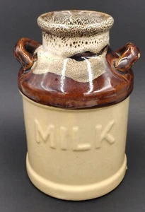 Vaso de Gres LECHE Dos Tonos Esmalte por Goteo Soporte para Utensilios Decoración de Granja De Colección - Imagen 1 de 9