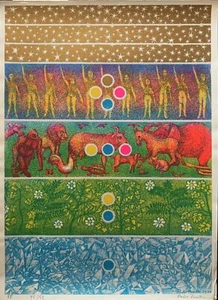 Paolo Pasotto Siebdruck '98 70x50 signiert nummeriert Bora Edition 52/95 - Bild 1 von 4