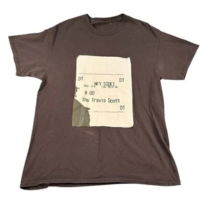 Cactus Jack Travis Scott Brown T-Shirt Mcdonalds Crew Neck Short Sleeve Sz M - Picture 1 of 7