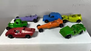 Vintage Tootsie Toy Car Lot of 7 - Die Cast 1.5" - Fiat Dragster Rabbitt - USA - Picture 1 of 11