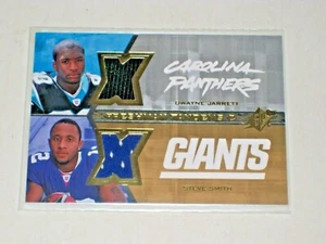 2007 SPX Freshman Tandems Dual Jerseys Patch FT2-JS Dwayne Jarrett Steve Smith - Picture 1 of 2