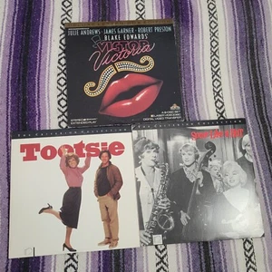 (3) Three Laserdisc Lot - Drag Movies - Tootsie | Victor Victoria | Like It Hot - Picture 1 of 2