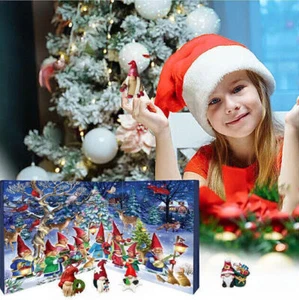 2024 Christmas ResinGnome Advent Calendar 24PCS Resin Gnome Decor Xmas Gonk - Bild 1 von 7