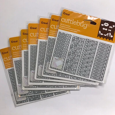 Lot of 7 Cricut Cuttlebug Confetti Cut & Emboss Die "All Girl Confetti" Fun New - Image 1 of 4