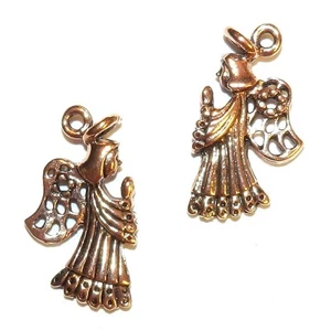 MB3122 Antiguo Cobre 24mm Ángel Orador Metal Peltre Dije Cuentas 2 piezas - Imagen 1 de 1