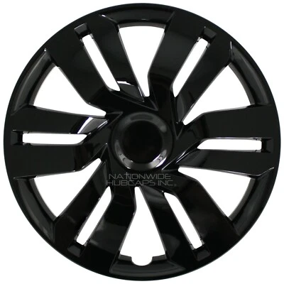 Juego de 4 cubiertas de rueda negras de 17" tapacubos de llanta completa para neumáticos R17 y ruedas de acero Foto 1 de 4