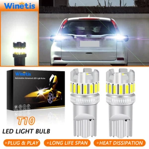 14SMD+1SMD LED Interior Map Light Bulbs Xenon White 6000K T10 2825 194 168 2x - Picture 1 of 8