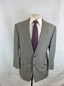 Hickey Freeman Men's Gray Plaid Suit 40R 34X26 $1,895 - Picture 1 of 13