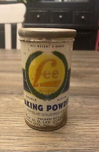Vintage HD Lee Mercantile Company  "Baking Powder"  Tin Salina, Kansas City