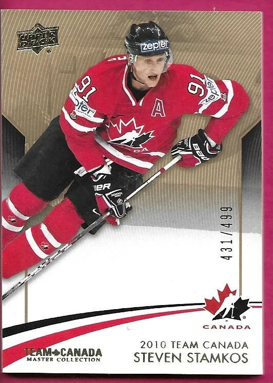 2015-16 UD Upper Deck Team Canada Master Collection #11 STEVEN STAMKOS 431/499 - Image 1 of 2