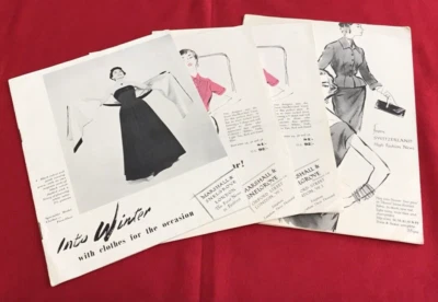 Vintage Marshall & Snelgrove Brochures Cards Fashion Hats Clothing Prices Lot - image 1 of 4