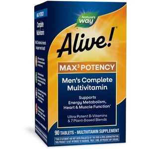Nature's Way Alive! Men S 50+ Daily Ultra Multivitamin, High Potency Formula, 60 - Picture 1 of 9