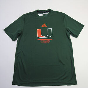 Miami Hurricanes adidas Primeblue Short Sleeve Shirt Men's Green New