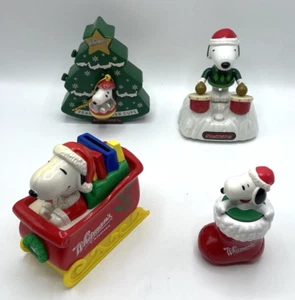 Peanuts Snoopy Whitmans Drumming Bank Ornament Lot of  VTG - Picture 1 of 17