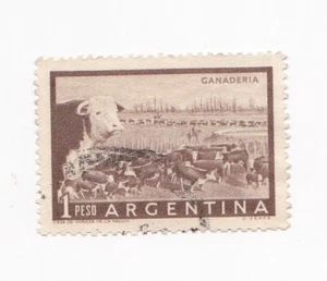 Estampilla postal Argentina vintage 1 peso Canadería - Imagen 1 de 1