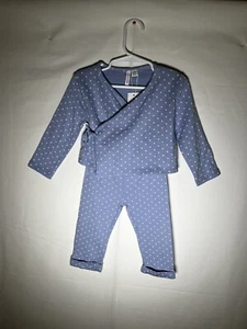 NWT JANIE AND JACK Blue Star Kimono Layette Set Outfit Size 12-18 Months - Picture 1 of 6