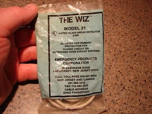 Vintage The Wiz Model 21 Listed Glass Break Detector 216N New Old Stock Sealed - Picture 1 of 6