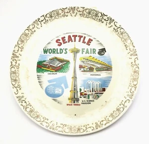 Seattle World's Fair Plate 1962 Century 21 Exposition Space Needle Washington WA - Bild 1 von 4