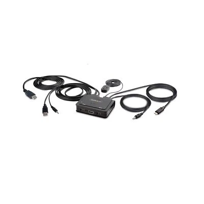 StarTech.com 2-Port Hybrid USB-C HDMI Cable KVM Switch, 4K 60Hz, Compact KVM ... - Image 1 of 4