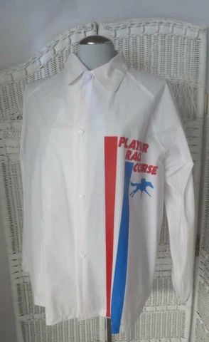 70's Vtg Playfair Horse Race Course JACKET Striped Spokane Washington Mens Small Cover