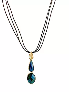 Collana MONET TRIPLO filo pietra finta blu - Foto 1 di 3