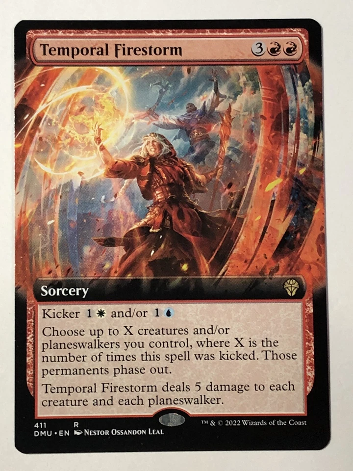 MTG Temporal Firestorm Dominaria United DMU 411 Extended Art - Image 1 of 1