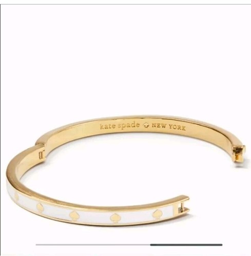 Bracciale Kate Spade Spot The Vanga Smalto Bianco e Oro Cerniera con SACCHETTO
