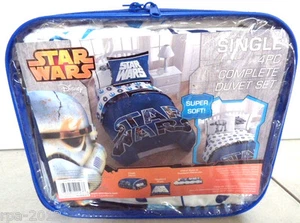 Disney Star Wars Single Bed 4 Piece Complete Duvet Bedding Set **BRAND NEW* - Picture 1 of 2