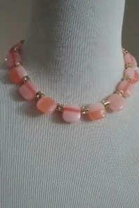 Collar Kate Spade tono dorado color rubor bloque chapado en oro nuevo con etiquetas - Imagen 1 de 11