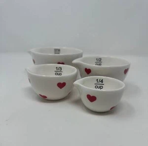 Corazones y besos tazas medidoras de corazón, MC de San Valentín, tazas medidoras de San Valentín - Imagen 1 de 7
