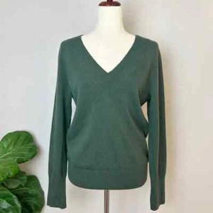 Suéter Pullover EQUIPMENT Para Mujer Talla XS Verde 100% Cachemira Cuello en V Espalda en V - Imagen 1 de 9