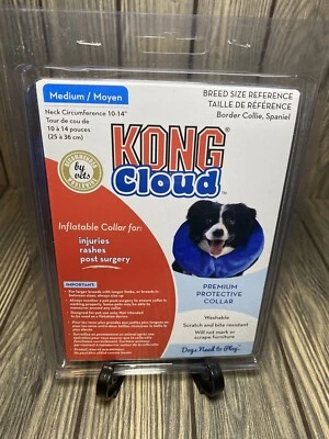 Coleira inflável Kong Cloud azul para cachorro para: arranhão, lesão, pós-operatório tamanho: médio - Imagem 1 de 4