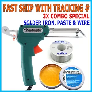 Electric Auto Soldering Iron Gun Kit Hand-Held Tweezers Wire Welding Tool 60W - Picture 1 of 13