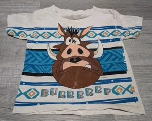 Vintage 90s The Lion King Pumbaa BURRRRRP T-shirt Kid's Size HHC Fun Factory - Picture 1 of 8