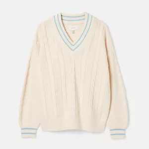 Joules Cream Dibly Cable Knit Cricket Jumper - Picture 1 of 7