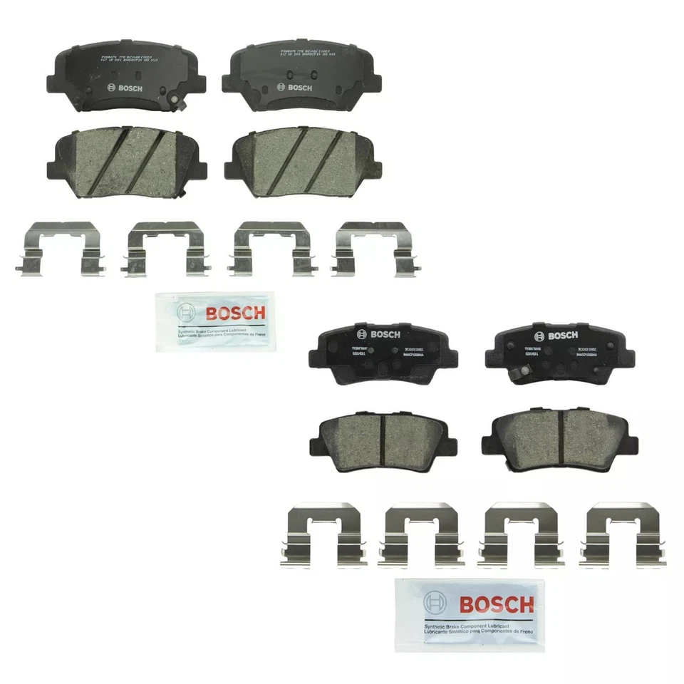 Kit de pastillas de freno de disco cerámicas delanteras y traseras Bosch QuietCast para Hyundai Azera V6 Foto 1 de 1