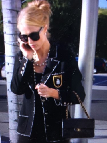 GIACCA CHANEL 05C VINTAGE NERA tweed bordo argento CC toppa oro FR40 FR38