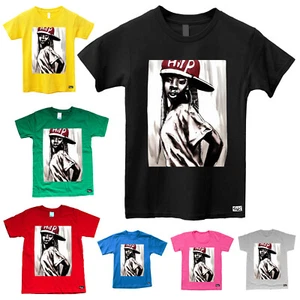 EAKS® Kinder T-Shirt Motiv: "Graffiti Of A Hip Hop Girl" Kids Shirt für Mädchen - Bild 1 von 13