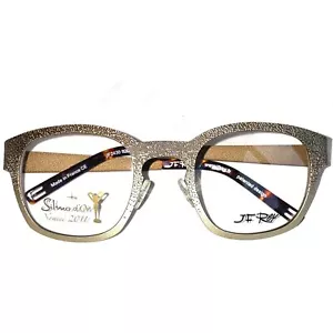 J.F. REY JF2430 9292 Brown Matte Gold Square Eyeglasses 48-21-130 Made In France - Picture 1 of 4