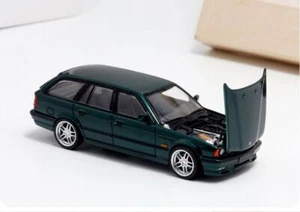 Car Model Toy Collection Mortal 1/64 Scale BMW E34 Touring Green Diecast - Picture 1 of 11