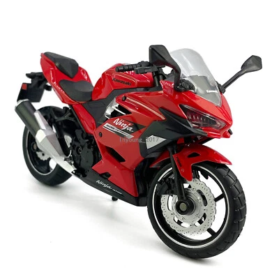 1/12 Scale Kawasaki Ninja 400 Motorcycle Model Diecast Toy Car Boys Toys Red - Image 1 of 4