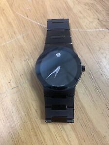 Movado Mens Museum Watch, For Parts or Repair, 84 G1 1885A,  Triple Black.