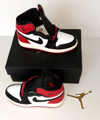 Sz 13.5C Boys Nike Air Jordan 1 Retro High OG Black Toe Reimagined  FD1412-106 - Image 1 of 4