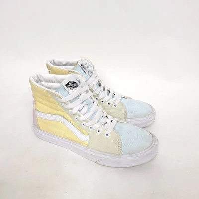 Vans Sk8-Hi Tenis Zapatos Amarillo Azul Pastel Mujer Talla 7.5 Hombres 6 Parte Superior Alta Foto 1 de 4