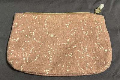 Ipsy Glam Bag Makeup Cosmetic Bags Pink Constellation Stars "Crystal" Pull - Image 1 of 4