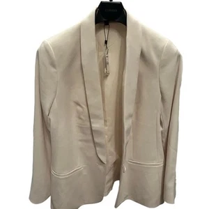 NWT Express Shawl Collor One-Button Boyfriend Ivory Blazer Size Medium NWT - Picture 1 of 7