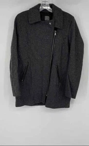 Gap Womens Gray Long Sleeve Pockets Asymmetrical Full-Zip Coat Size Medium - Picture 1 of 6