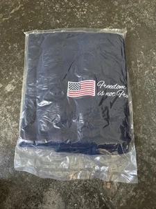 "Freedom Is Not Free" American Flag Fleece Blanket Brand New Never Opened - Picture 1 of 2
